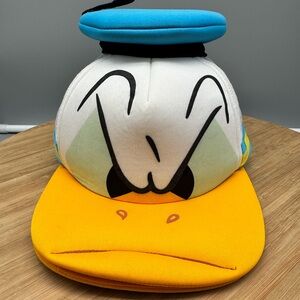 Disney Parks Angry Donald Duck Foam Mesh Trucker Baseball Cap Adult Sz Snap Back